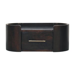 Brown Storage Nightstand - Nora Lane Home furniture - Solid wood, Upholstered - 23.62 x 13.78 x 11.81 in