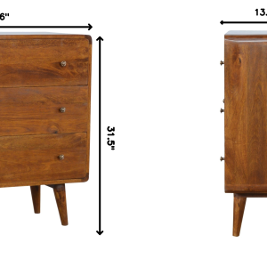 Brown Storage Cabinet - Nora Lane Home furniture - Solid wood - 33.46 x 17.72 x 28.35 in