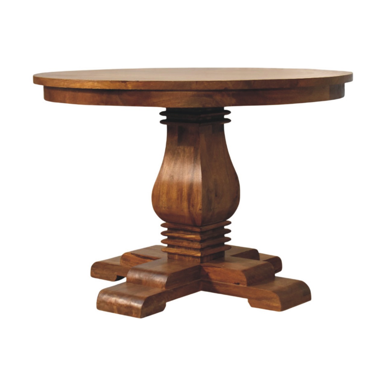 Beige Solid Wood Round Dining Table - Nora Lane Home furniture - Solid wood - 47.24 x 47.24 x 17.72 in