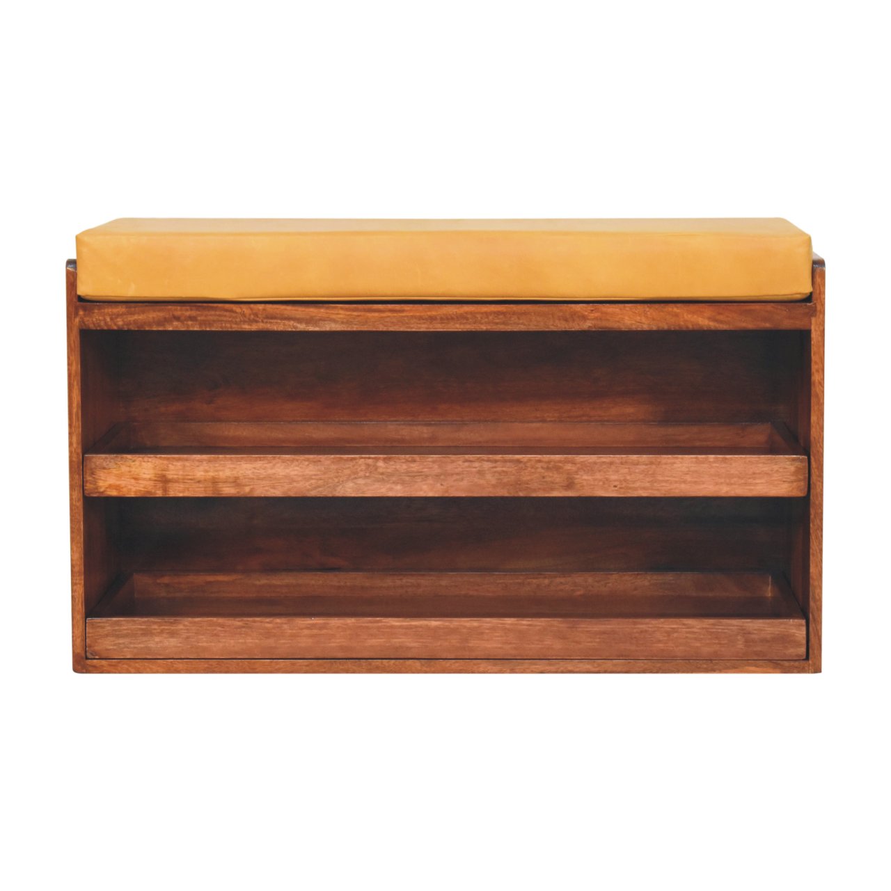 Brown Storage Bench - Nora Lane Home furniture - Solid wood - 18.11 x 39.37 x 24.8 in
