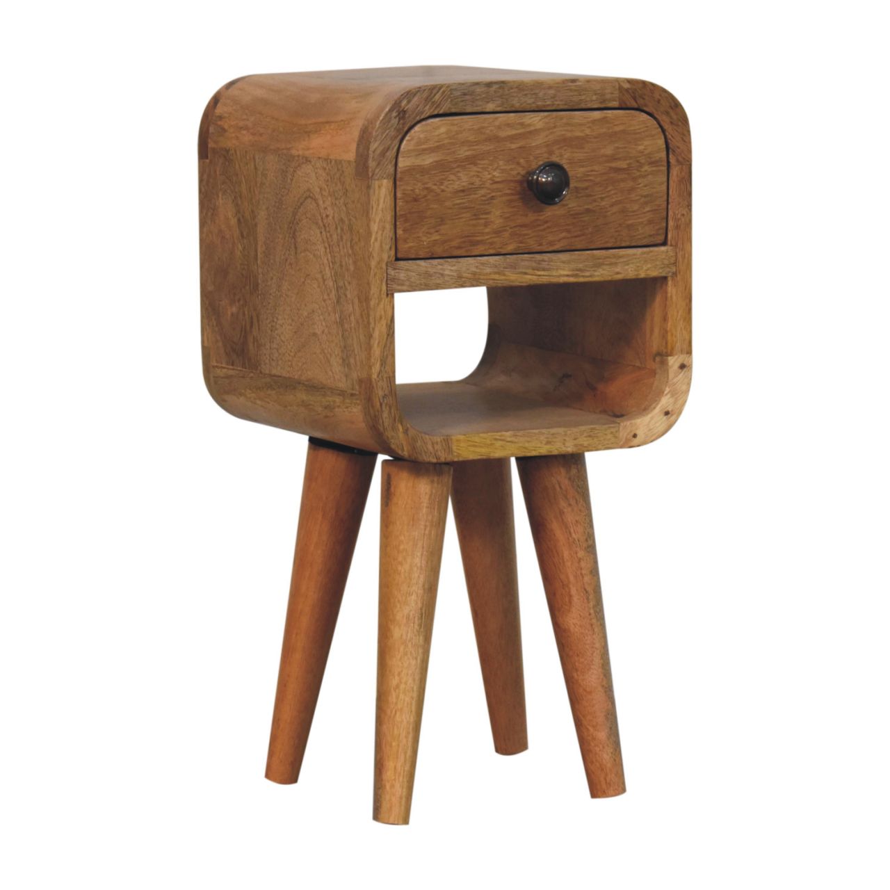 Natural Wood Storage Nightstand - Nora Lane Home furniture - Solid wood - 11.81 x 11.81 x 11.81 in