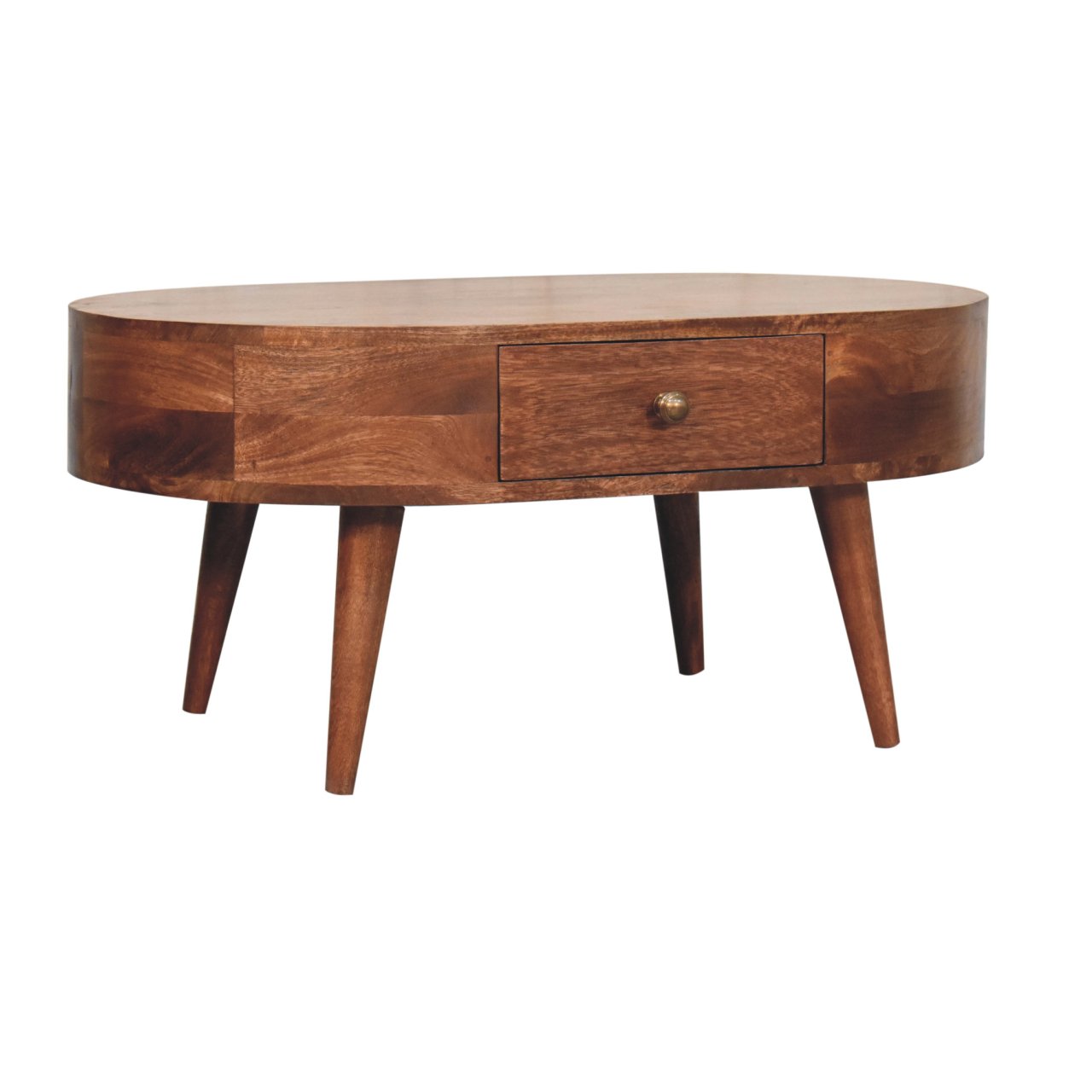 Brown Storage Coffee Table - Nora Lane Home furniture - Solid wood, Walnut finish - 33 x 21.6 x 15 in