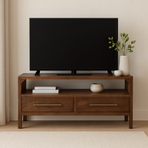 Brown TV Stand - Nora Lane Home furniture - Solid wood - 17.72 x 47.24 x 23.62 in