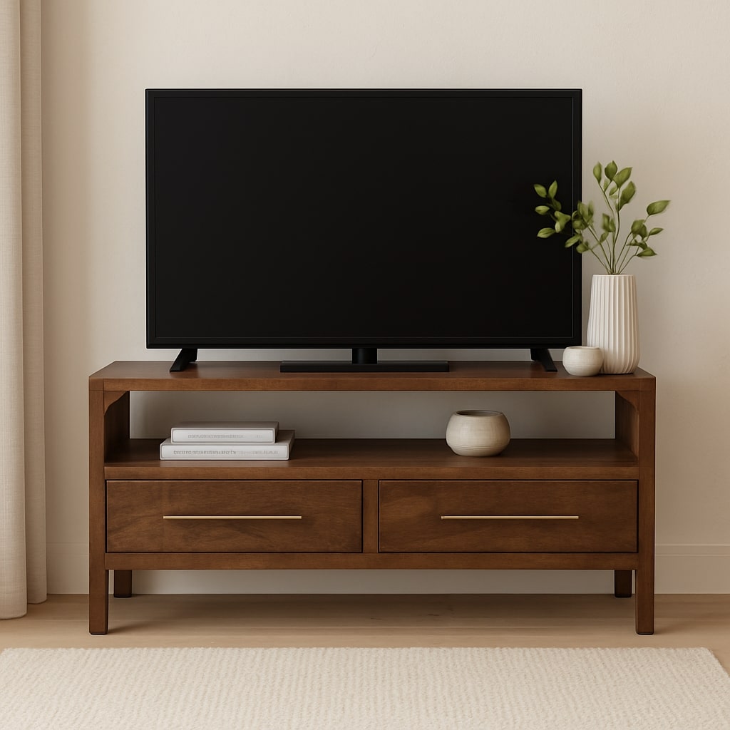 Brown TV Stand - Nora Lane Home furniture - Solid wood - 17.72 x 47.24 x 23.62 in