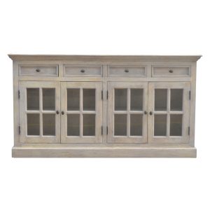 Natural Wood Storage Sideboard - Nora Lane Home furniture - Solid wood - 17.32 x 68.9 x 39.37 in