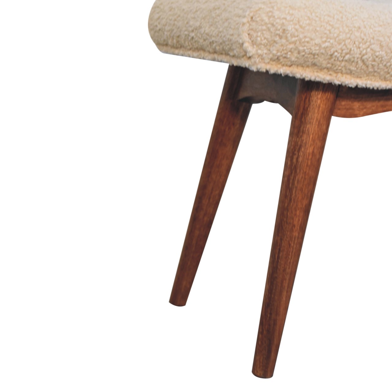 Brown Boucle Storage Bench - Nora Lane Home furniture - Solid wood, Upholstered - 16.54 x 25.59 x 13.78 in