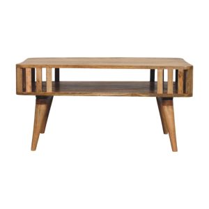Natural Wood Storage Coffee Table - Nora Lane Home furniture - Solid wood - 25.59 x 37.4 x 9.84 in