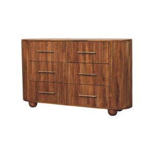 Natural Wood Storage Cabinet - Nora Lane Home furniture - Solid wood - 17.7 x 57.1 x 32.3 in