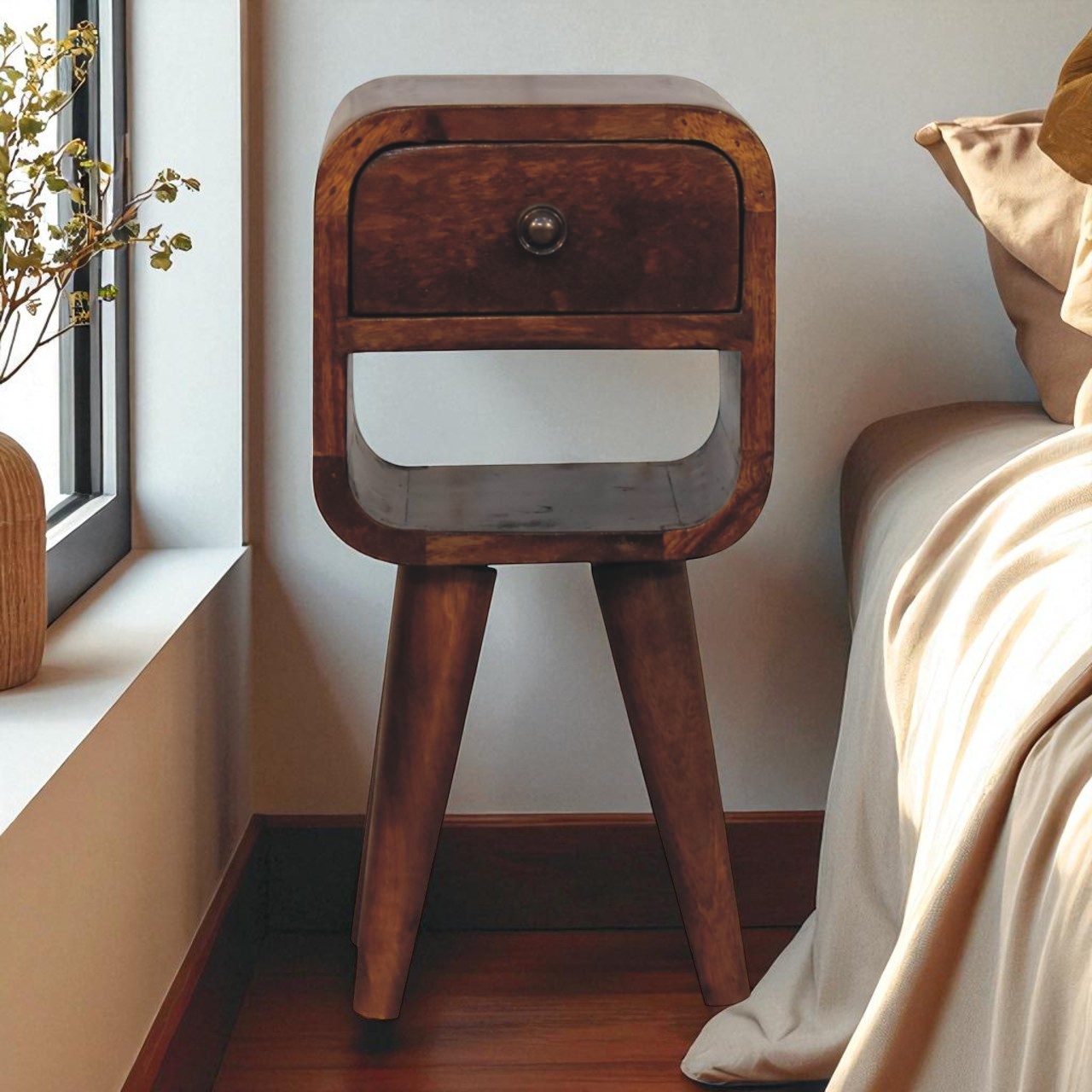 Brown Storage Cabinet - Nora Lane Home furniture - Solid wood - 11.81 x 11.81 x 11.81 in