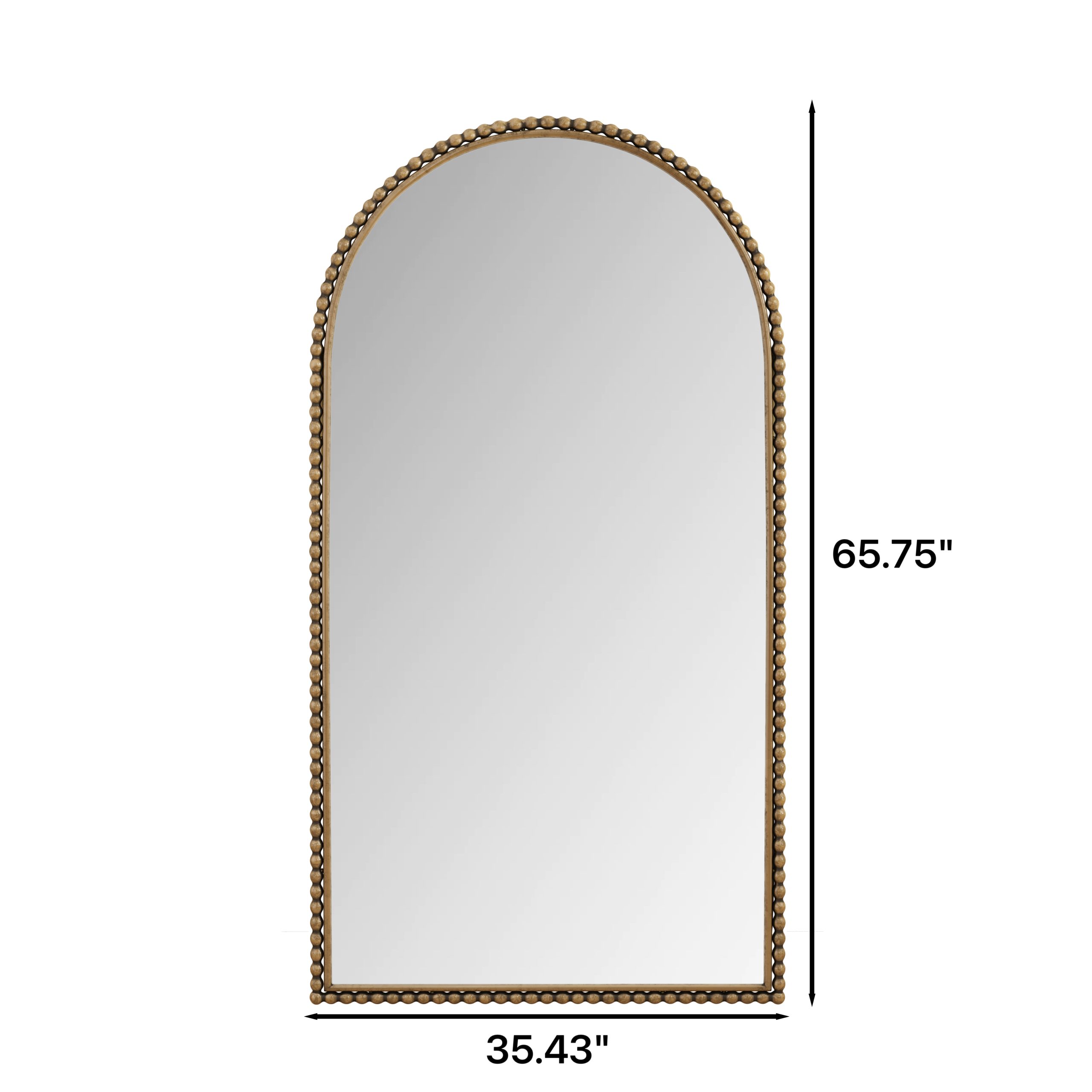 Gold Wall Mirror - Nora Lane Home furniture - Metal accent - 69.29 x 40.35 x 4.33 in