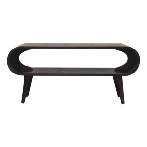 Walnut Storage Coffee Table - Nora Lane Home furniture - Solid wood, Walnut finish - 39.37 x 17.72 x 11.81 in