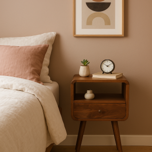 Brown Storage Cabinet - Nora Lane Home furniture - Solid wood - 15.7 x 15.7 x 13.8 in