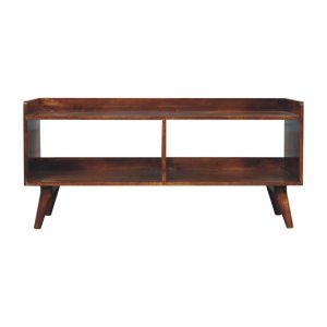 Brown Storage Cabinet - Nora Lane Home furniture - Solid wood, Glass detail - 49.21 x 19.69 x 15.75 in