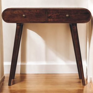 Walnut Console Table - Nora Lane Home furniture - Solid wood, Walnut finish - 17.72 x 39.37 x 13.78 in
