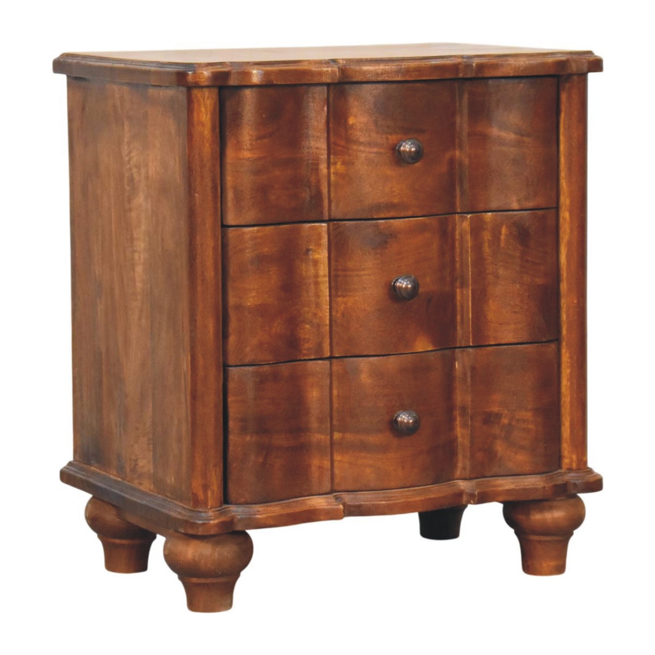 Brown Storage Nightstand - Nora Lane Home furniture - Solid wood - 25.59 x 19.69 x 24.8 in