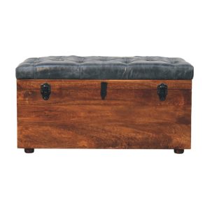 Black Solid Wood Storage Bench - Nora Lane Home furniture - Solid wood, Walnut finish - 35.43 x 17.71 x 21.65 in