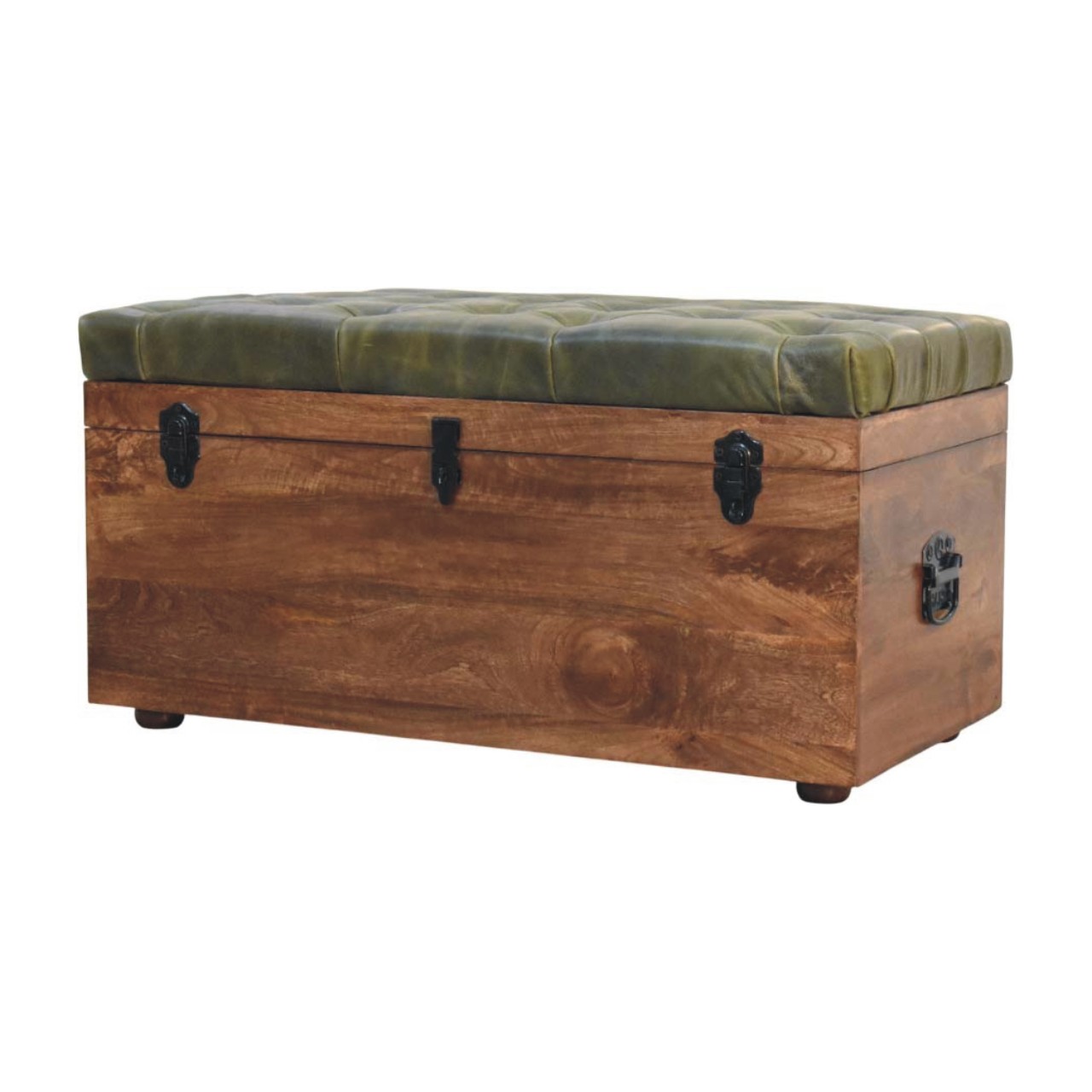 Brown Storage Bench - Nora Lane Home furniture - Solid wood - 39 x 22 x 23 in