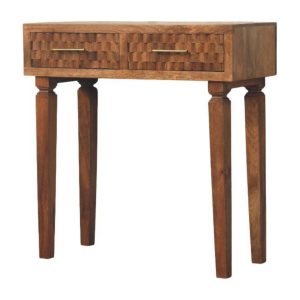 Brown Storage Console Table - Nora Lane Home furniture - Solid wood - 17.7 x 35.4 x 13.8 in