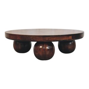 Walnut Tables - Nora Lane Home furniture - Solid wood, Walnut finish - 35.43 x 35.43 x 12.99 in