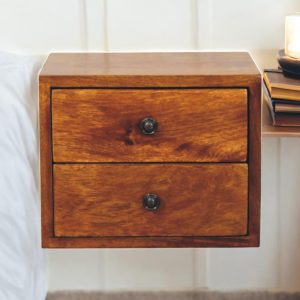 Brown Storage Cabinet - Nora Lane Home furniture - Solid wood, Metal accent - 15.75 x 13.78 x 13.39 in