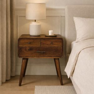 Brown Storage Cabinet - Nora Lane Home furniture - Solid wood, Metal accent - 25.59 x 17.72 x 17.72 in