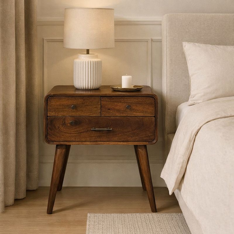 Brown Storage Cabinet - Nora Lane Home furniture - Solid wood, Metal accent - 25.59 x 17.72 x 17.72 in