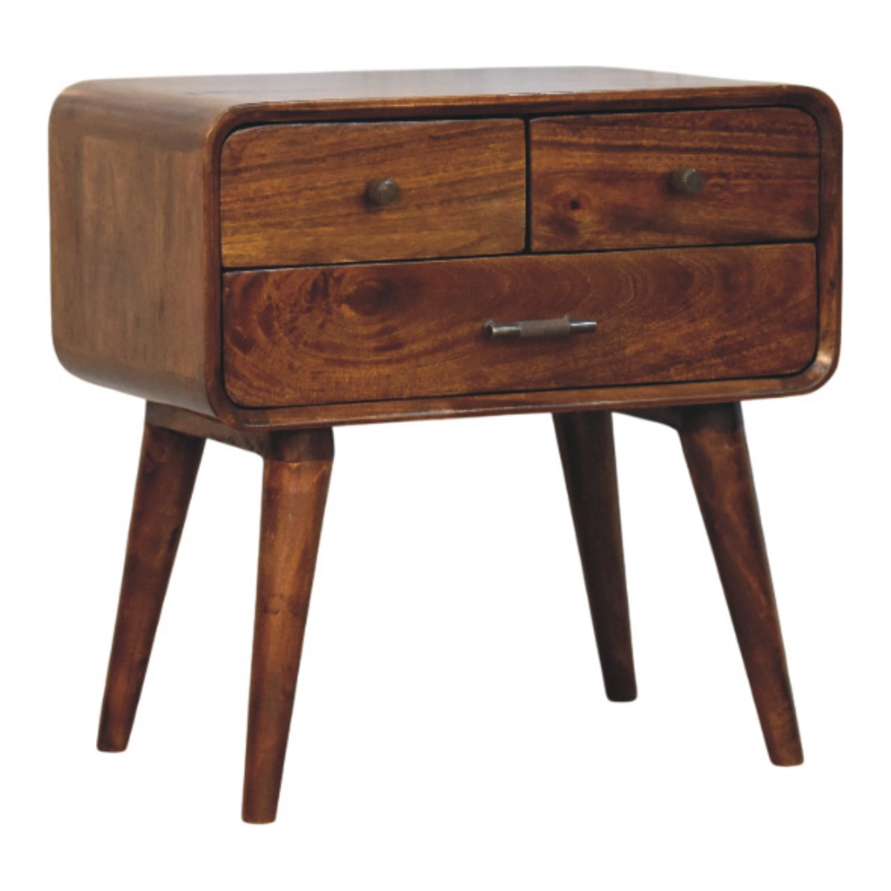 Brown Storage Cabinet - Nora Lane Home furniture - Solid wood, Metal accent - 25.59 x 17.72 x 17.72 in