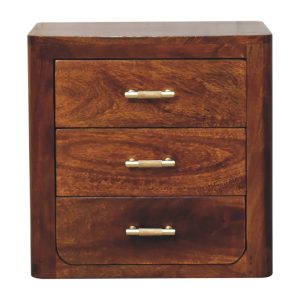 Brown Storage Cabinet - Nora Lane Home furniture - Solid wood, Metal accent - 21.65 x 17.72 x 21.65 in