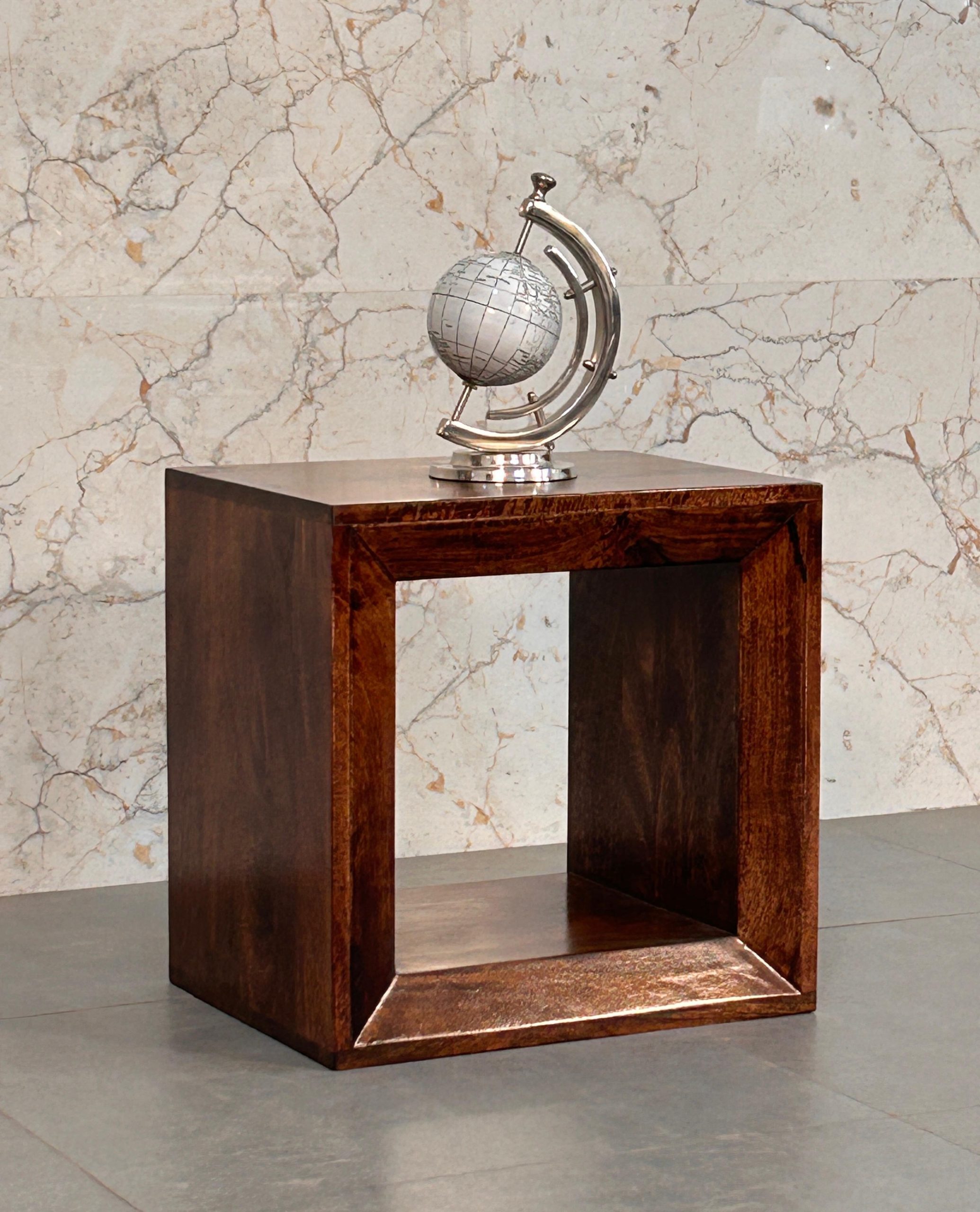 Walnut Storage Tables - Nora Lane Home furniture - Solid wood, Walnut finish - 21.65 x 17.72 x 21.65 in