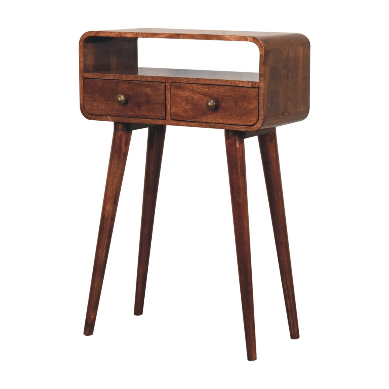 Brown Storage Console Table - Nora Lane Home furniture - Solid wood - 15.75 x 27.56 x 17.72 in