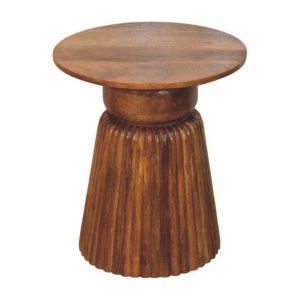 Natural Wood Round Tables - Nora Lane Home furniture - Solid wood - 22 x 22 x 24 in