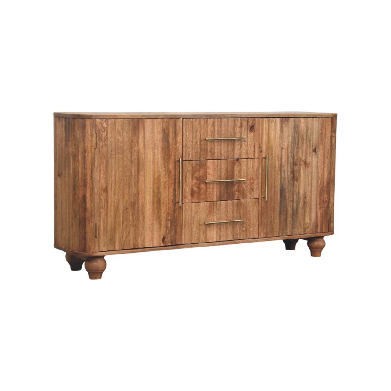 Beige Solid Wood Storage Sideboard - Nora Lane Home furniture - Solid wood - 17.7 x 61.4 x 28.7 in