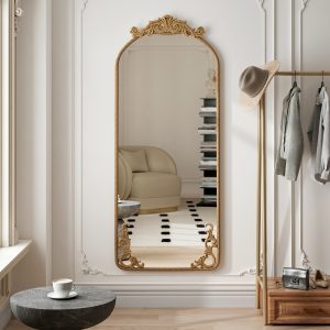 Bronze Wall Mirror - Nora Lane Home furniture - Metal accent, Glass detail - 62.8 x 27.36 x 3.54 in
