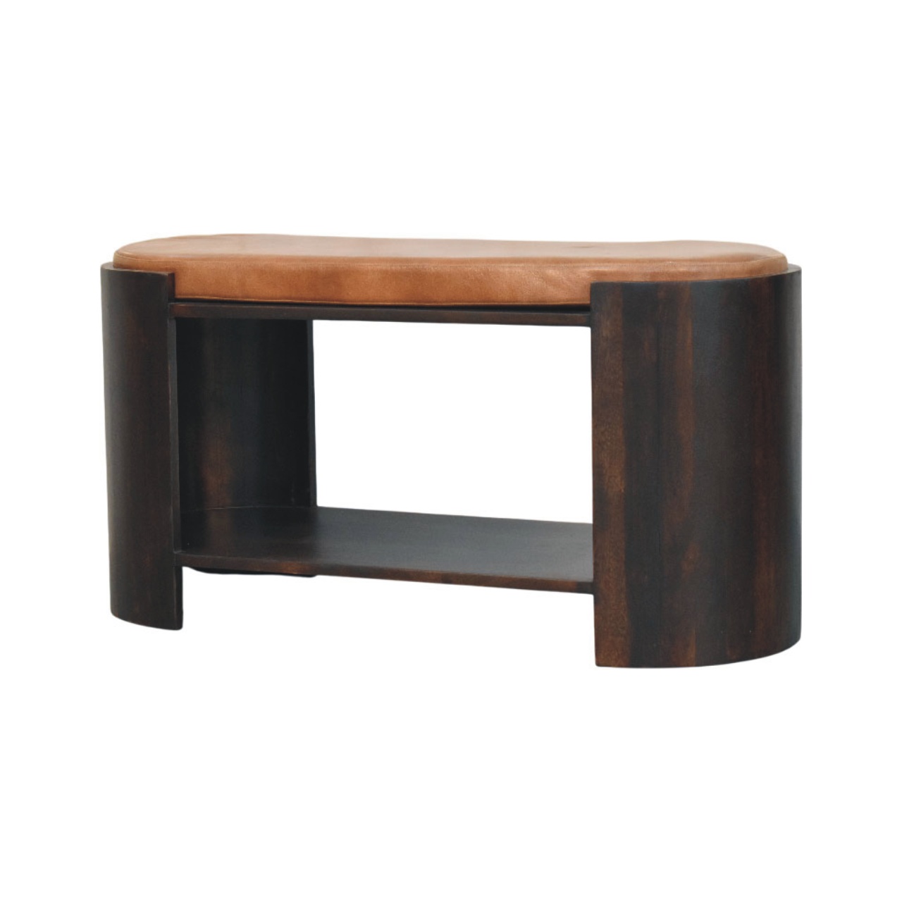Brown Storage Bench - Nora Lane Home furniture - Solid wood, Upholstered - 39.37 x 17.72 x 21.26 in