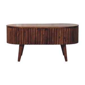 Brown Coffee Table - Nora Lane Home furniture - Solid wood - 21.65 x 37.4 x 9.84 in