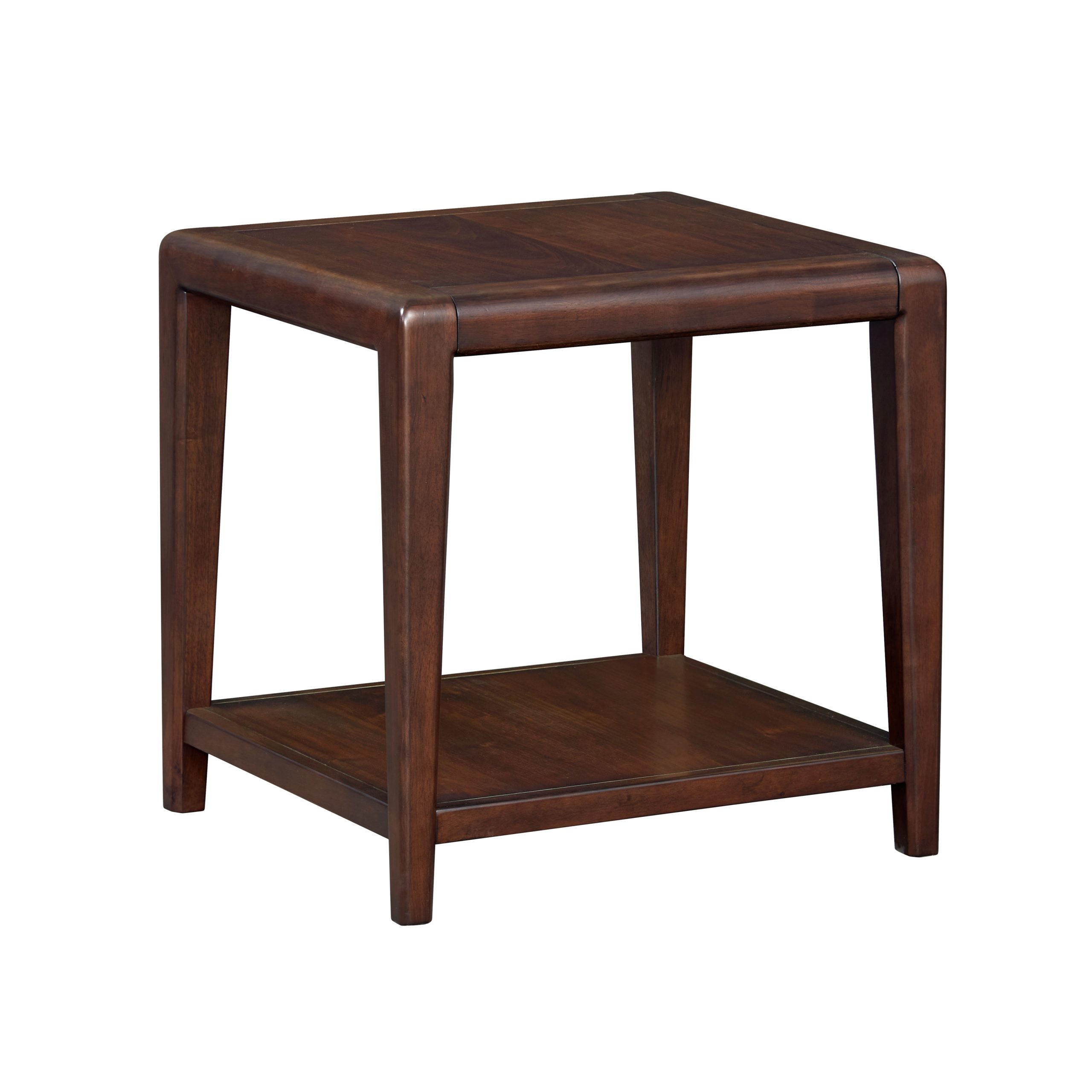 Walnut Wood Storage Tables - Nora Lane Home furniture - Walnut finish - 29 x 27 x 10 in