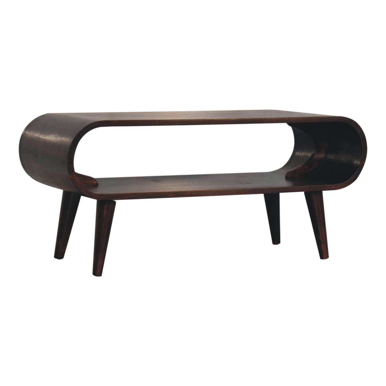 Walnut Storage Coffee Table - Nora Lane Home furniture - Solid wood, Walnut finish - 39.37 x 17.72 x 11.81 in