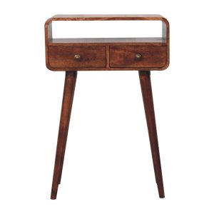Brown Storage Console Table - Nora Lane Home furniture - Solid wood - 15.75 x 27.56 x 17.72 in