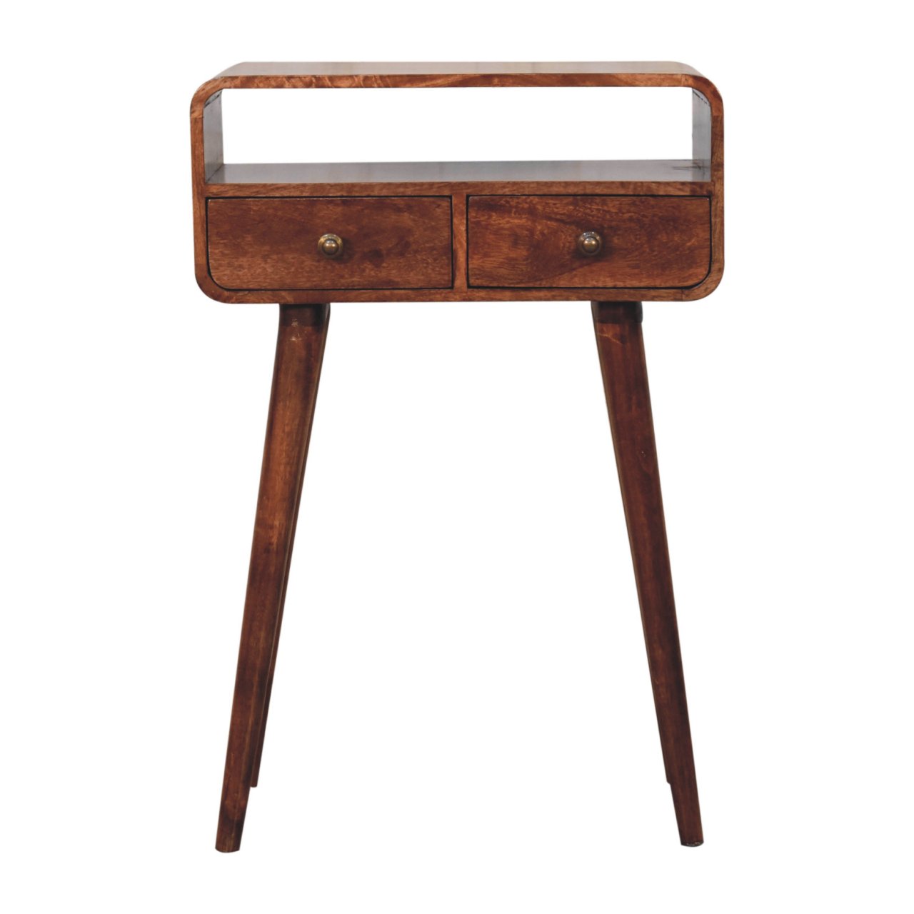 Brown Storage Console Table - Nora Lane Home furniture - Solid wood - 15.75 x 27.56 x 17.72 in