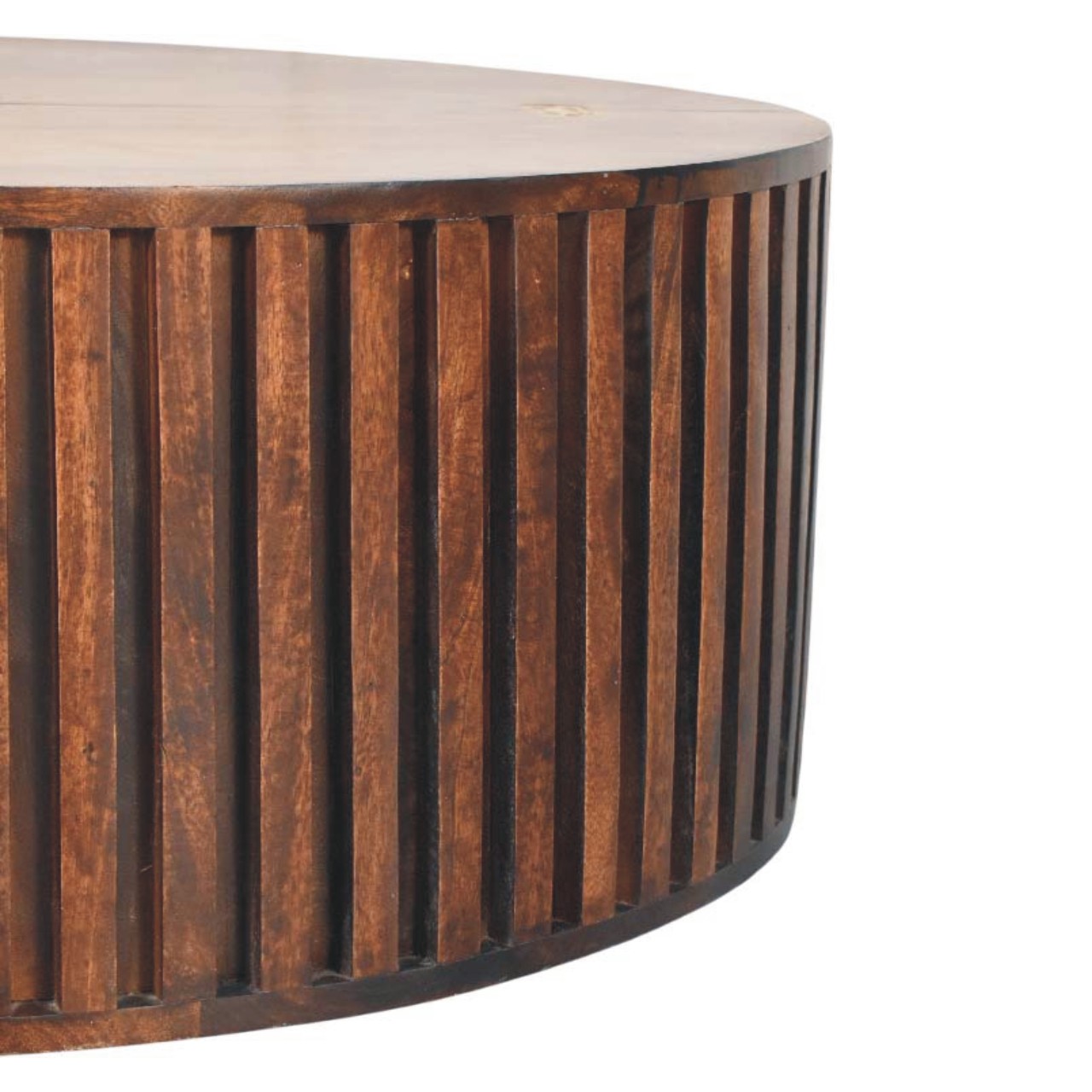 Brown Storage Coffee Table - Nora Lane Home furniture - Solid wood - 35.4 x 35.4 x 18.1 in