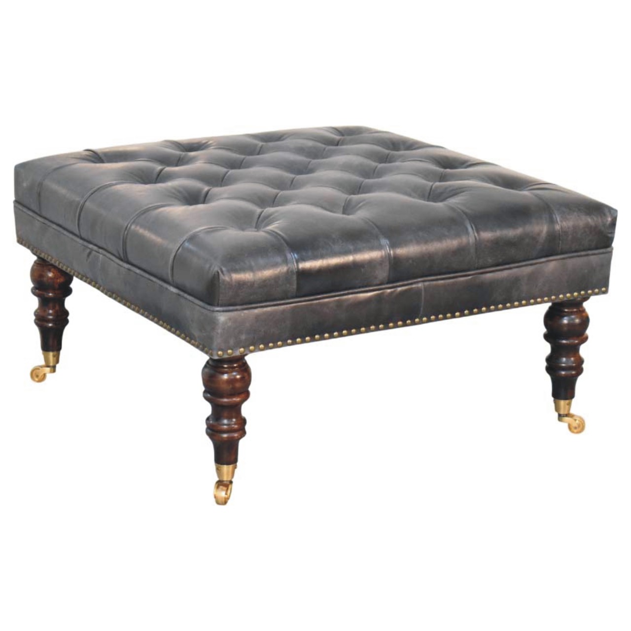 Black Solid Wood Storage Bench - Nora Lane Home furniture - Solid wood - 33 x 33 x 10 in