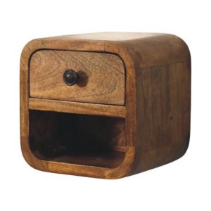 Brown Storage Nightstand - Nora Lane Home furniture - Solid wood - 12 x 11 x 12 in