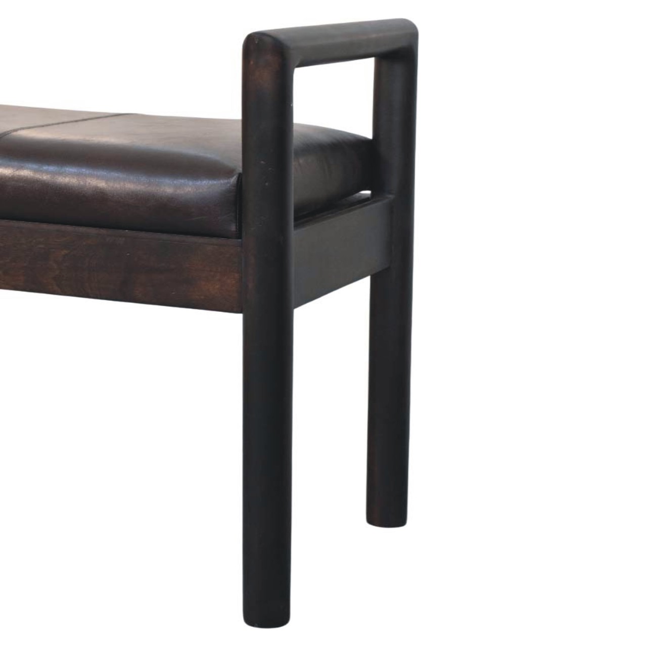 Brown Storage Bench - Nora Lane Home furniture - Solid wood - 17.72 x 47.24 x 11.81 in