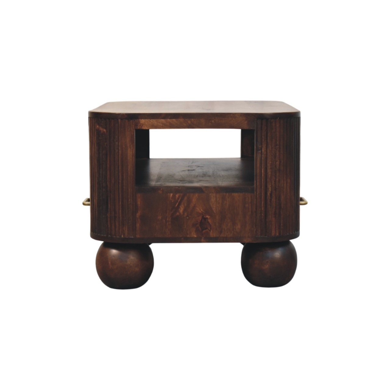 Brown Storage Coffee Table - Nora Lane Home furniture - Solid wood, Walnut finish - 25.6 x 37.4 x 20.9 in