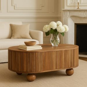 Brown Coffee Table - Nora Lane Home furniture - Solid wood - 23.62 x 36.22 x 15.75 in