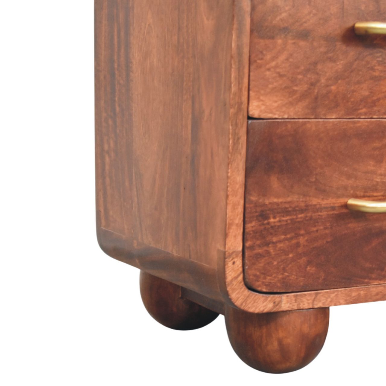 Brown Round Storage Cabinet - Nora Lane Home furniture - Solid wood - 15.7 x 25.6 x 23.6 in