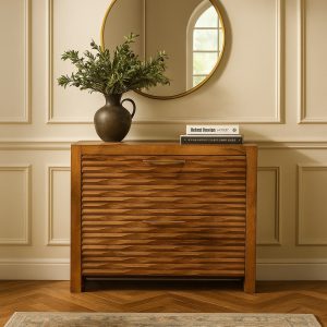 Brown Storage Cabinet - Nora Lane Home furniture - Solid wood - 39.37 x 17.72 x 32.68 in