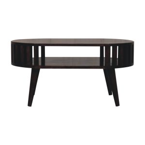 Walnut Storage Coffee Table - Nora Lane Home furniture - Solid wood, Walnut finish - 23.62 x 35.43 x 9.84 in