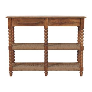 Brown Tables - Nora Lane Home furniture - Solid wood - 49.21 x 19.69 x 38.58 in