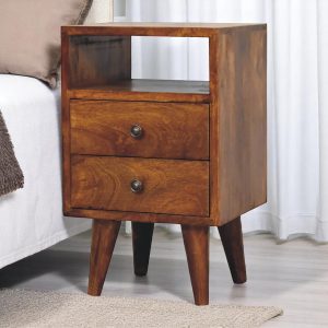 Brown Storage Cabinet - Nora Lane Home furniture - Solid wood - 15.7 x 15.7 x 17.7 in